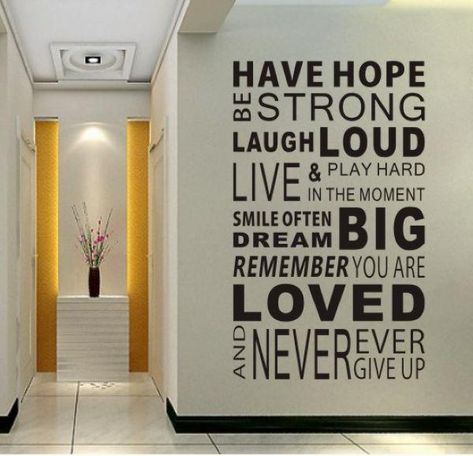 home decorating quotes - Google Search Wall Stickers Family, Wall Decal Quotes Inspirational, Spiritual Wall Decor, Wall Stickers Quotes, Inspirational Wall Decals, Wall Writing, Vinyl Wall Quotes, Wall Murals Painted, Vinyl Decor