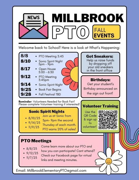 Parent Teacher Fellowship, Elementary Pto Ideas, Preschool Events Ideas, Pto Activities, Pto Fundraising Ideas, Sunshine Cart, Fundraiser Ideas School, Pto Membership, Pta Newsletter