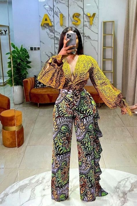 37 Decent Ankara Styles for Church – Svelte Magazine Ankara Midi Skirt, Ankara Jumpsuit Styles, Ankara Wedding Styles, Ankara Trousers, Ankara Jumpsuit, Beautiful Ankara Styles, Trendy Ankara Styles, Latest Ankara Styles, Ankara Style