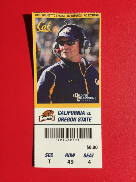 Football Ticket Design, College Football Graphic Design, Baseball Final Score Graphic, Sport Stats Graphic Design, Football Ticket, Ticket Holders, Season Ticket, Oregon State, Sports Prints