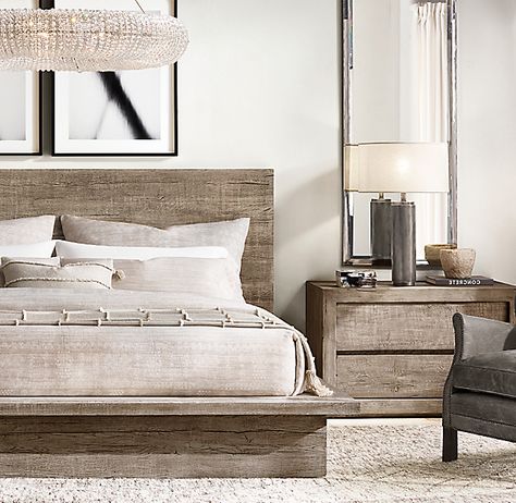 Rh Bedroom Master, Restoration Hardware Beach, Rh Bedroom, Restoration Hardware Bedroom, Bed Linen Design, Top Beds, Bedroom Master, Beach Bedroom, Furniture Vanity