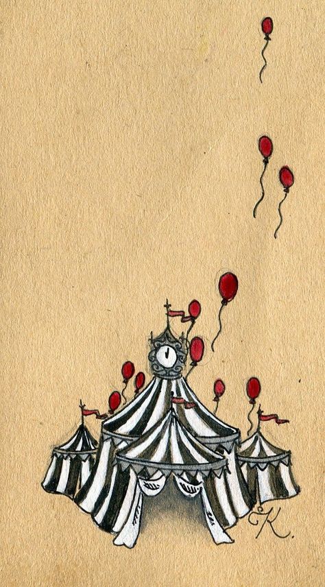 circus Carnival Tattoo, Circus Tattoo, Circus Illustration, The Night Circus, Circus Aesthetic, Dark Circus, Theme Tattoo, Night Circus, Circus Tent