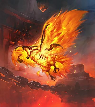 Druid of the Flame (Fire Hawk Form) - Hearthstone Wiki Fire Druid, Terrifying Creatures, Mystical Dragon, Dnd Ideas, Warcraft Art, Dnd Stuff, Concept Ideas, Fantasy Beasts, Fire Bird