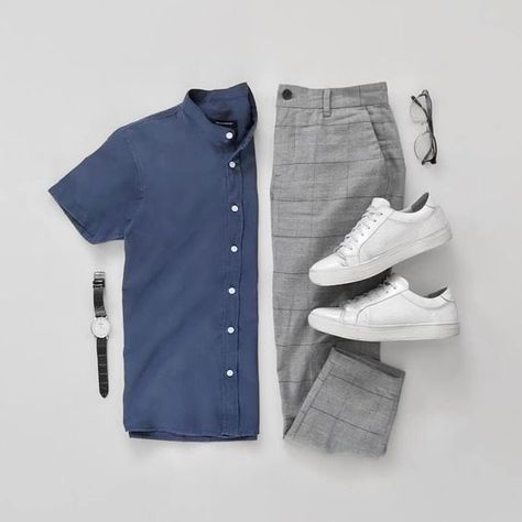 Outfits Quotes, Capsule Wardrobe Outfits, Men Fashion Casual Shirts, Mens Fashion Smart, Mens Fashion Blog, Mens Casual Dress Outfits, Men Stylish Dress, Outfit Grid, Retro Mode