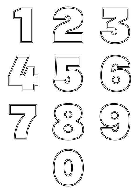 Easy Number Fonts, Numbers Templates Printable Free, Large Number Stencils Printables Free, Number Stencils Templates, Traceable Numbers Free Printable, Large Printable Numbers Free Templates, Number Templates Printable Free, Number Stencils Printables Free, Free Printable Numbers 1-20 Preschool