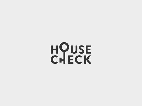 House Check - Logotype design house logo house identity typography logotype branding logo Home Brand Logo, Housing Logo Design, Home Logo Design Creative, Home Service Logo, Housing Branding, House Logo Design Ideas, Apartment Logo Design, Logotype Typography Logo, House Typography