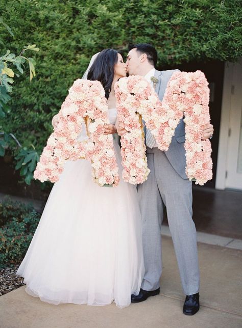 Has your decorator shown you these 12 unique floral arrangements ? Bride And Groom, Initials, Flowers, Floral, Pink