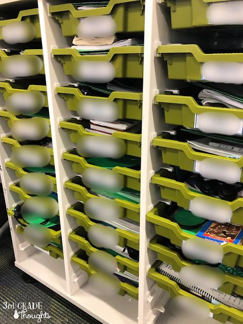 Classroom Organizing Challenge: January, Week 4: Student Desks {Bins & Cubbies} - 3rd Grade Thoughts Student Cubbies, Organizing Challenges, Van Horn, Teacher Desk, Student Desks, Organizing Bins, Classroom Organization, Cubbies, 3rd Grade