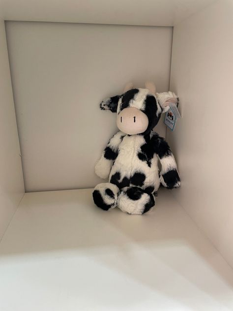 Fluffy Cows Stuffed Animal, Cow Jellycat, At Home Movie Night, Cow Teddy, Jellycat Wishlist, Kawaii Minimalist, Cow Plushies, Home Movie Night, Date At Home