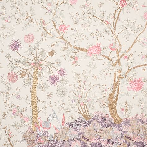 Amaltas Panel Set - Document Wallcoverings | Schumacher Wallcovering Pattern, Schumacher Wallpaper, East Meets West, A Wallpaper, Accent Wallpaper, Wallpaper Panels, Exotic Flowers, Wallpaper Samples, Wallpaper Roll