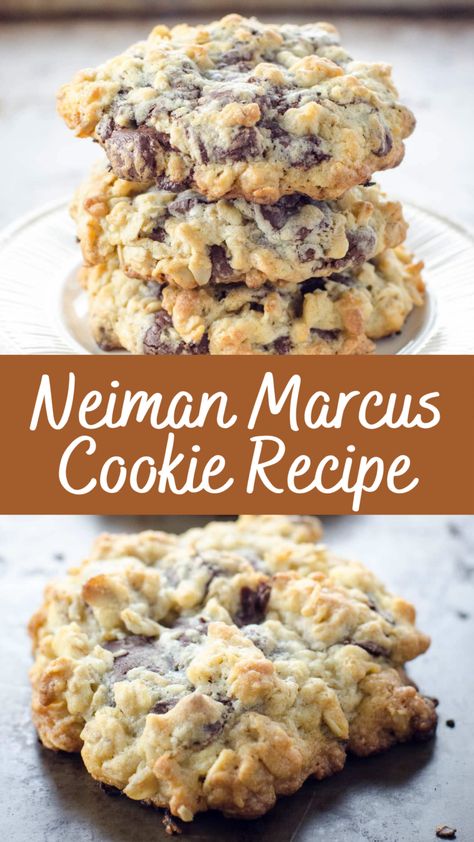 Neiman Marcus Cookie Recipe | Cheff Recipes Craves Rockstar Cookie Recipe, Norman Marcus Cookies, Rock Star Cookies Recipe, $250 Neiman Marcus Cookies, Scripture Cookies Recipe Free Printable, 10 Cup Cookies Recipe, Niemann Marcus Chocolate Chip Cookies, New Baking Ideas, Nordstrom Cookie Recipe