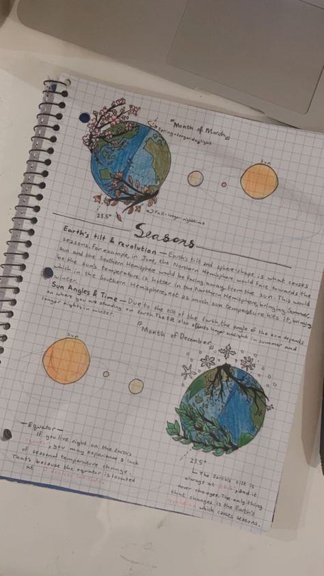 Earth Science Notes Aesthetic, Environmental Science Notes, Earth Science Aesthetic, Earth Science Notes, Geology Notes, What Causes Seasons, Science Motivation, Aesthetic Science, Geologic Time Scale