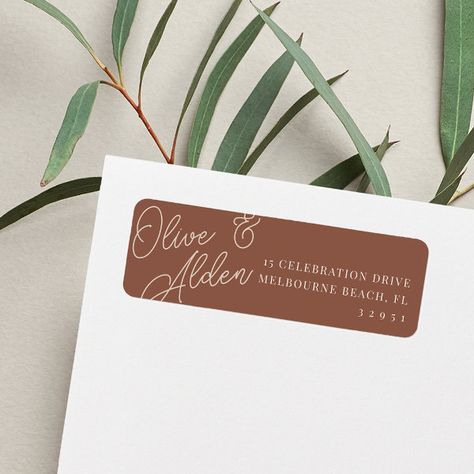 Sand | Script Watermark Wedding Return Address Label Colorful Envelopes, Wedding Return Address, Wedding Return Address Labels, Return Address Wedding, Calligraphy Script, Script Lettering, Address Label, Tone On Tone, Wedding Stickers