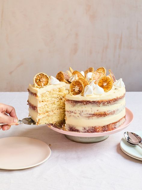 Lemon and labneh mascarpone layer cake | Ottolenghi Recipes Christmas Lemon Cake, Ottolenghi Cake, Lemon Birthday Cake, Pomegranate Cake, Christmas Platters, Lemon Powder, Brunch Salad, Mascarpone Recipes, Ottolenghi Recipes