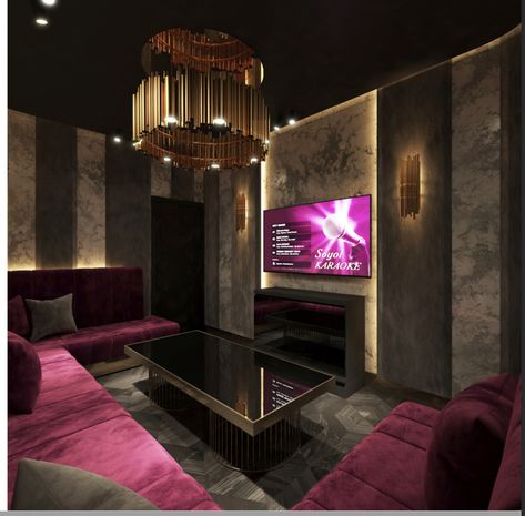 Ktv Rooms Ideas, Karaoke Interior Design, Karaoke Room Design Interiors, Vip Lounge Design Luxury, Home Karaoke Room, Vip Room Interior, Karaoke Night Aesthetic, Vip Room Club, Vip Room Design