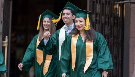 When it comes time to graduate from high school or college, students will need to wear a cap and gown to participate in commencement. But, some students will also wear graduation stoles and cords. If you're wondering what the different color stoles mean, here's a chance to get familiar. Graduation Cords, Academic Gown, College Dorm Checklist, List Of Presidents, Graduation Stoles, Dean Of Students, Honor Student, University Graduation, Graduation Gown