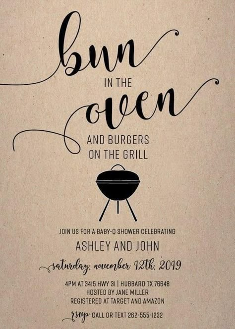 Oven Burgers, Burgers On The Grill, Baby Bbq, Barbecue Baby Shower, Baby Shower Messages, Baby Shower Quotes, Shower Quotes, Bbq Baby Shower Invitations, Mamie Van Doren