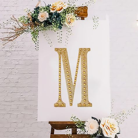 8" Gold Self-Adhesive Rhinestone Letter Stickers, Alphabet Stickers for DIY Crafts - M Dessert Table Decorations, Table Decorations Diy, Stickers Alphabet, Rhinestone Alphabet, Dessert Table Decor, Alfabet Letters, Rhinestone Letters, Alphabet Stickers, Decoration Photo