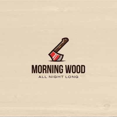 Morning Wood Logo Wood Logo Branding, Clever Logo Design, Wood School, Morning Wood, Wood Logo, School Logo, Best Logo Design, Beauty Logo, Unique Logo