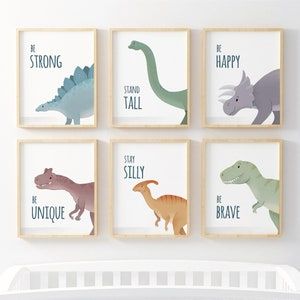 Unique Nursery Decor, Jungle Nursery Decor, Baby Wall Decor, Poster Decorations, Dinosaur Wall Art, Boys Room Wall Art, Dinosaur Nursery, Dinosaur Decor, Nursery Animal Prints