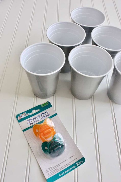 Pacifier Pong, Beer And Baby Shower Ideas, Baby Shower For Men, Baby Q Shower, A Baby Is Brewing, Baby Is Brewing, Baby Shower Bbq, Coed Baby Shower, Baby Shower Party Ideas