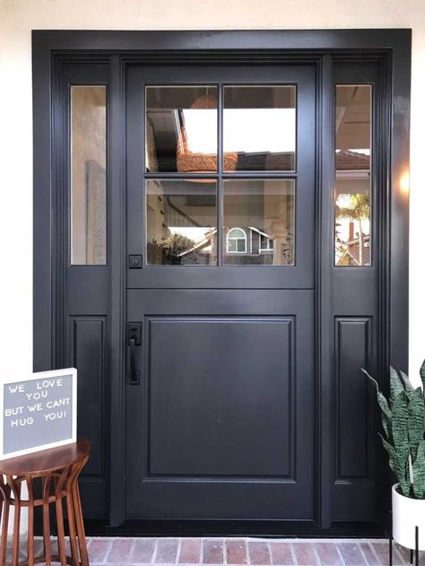 Metal Dutch Doors Exterior, Dutch Door With Sidelights, Front Door Dutch, Dutch Door Front Door, Dutch Door Kitchen, Modern Dutch Door, Dutch Front Door, Dutch Door Ideas, Dutch Doors Exterior