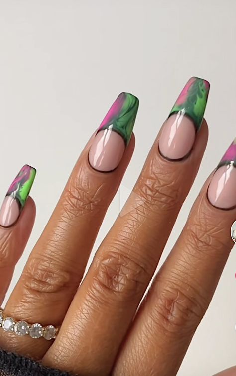 Euphoria Nails, Diy Acrylic Nails, Gem Nails, Summer Acrylic Nails, Man Hat, Fire Nails, Dream Nails, Funky Nails, Cute Acrylic Nails