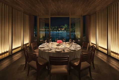 Xianhai by the Sea - Private Dining Room Private Restaurant Room, Luxury Private Dining Room, Vip Dining Room, Private Room Restaurant, Restaurant Private Room, Private Dining Room Restaurant, Chinese Dining Room, Asian Restaurant Design, Private Restaurant