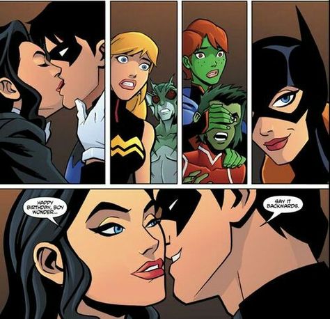 Zatanna and Nightwing (oh, great. He's taken. By other girls. As in lots and lots of girls!) Dorkly Comics, Nightwing Young Justice, Batman Begins, Dc Legends Of Tomorrow, Batman Family, Young Justice, Batman Comics, Dc Heroes, Dc Superheroes