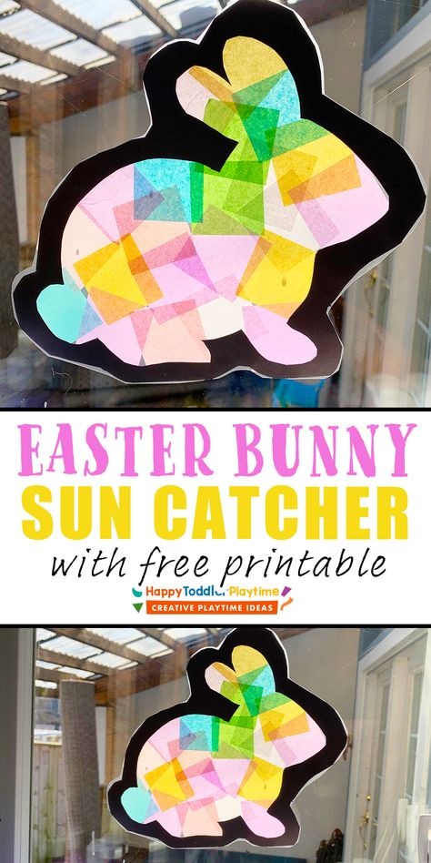 Påskeaktiviteter For Barn, Easter Crafts Preschool, Easy Toddler Crafts, Easter Crafts For Toddlers, April Crafts, Easter Arts And Crafts, Easter Preschool, Suncatcher Craft, Easter Bunny Crafts