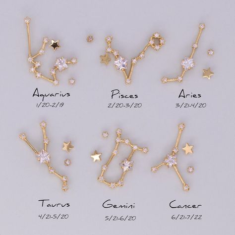 Zodiac Earrings, Constellation Earrings, Cute Gift Boxes, Taurus And Gemini, Tiny Studs, For Your Love, Celestial Jewelry, Zodiac Necklaces, Stud Set