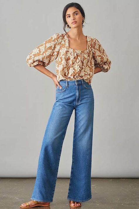 How To Style Wide Leg Jeans, Style Wide Leg Jeans, Jeans Outfit Spring, Wide Leg Jeans Outfit, Jeans Outfit Casual, Casual Fall Outfits, Look At You, Wide Leg Denim, Denim Outfit