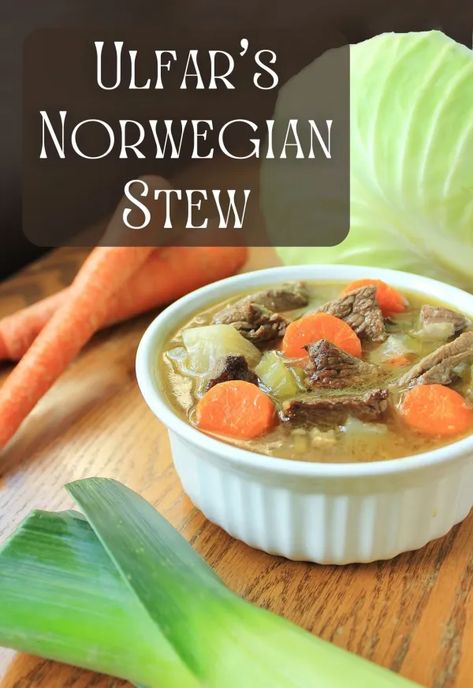 Ulfar's Norwegian Stew - Alison's Wonderland Recipes Cabbage Stew, Alison Wonderland, Geek Food, Marinated Mushrooms, Dried Plums, Lamb Stew, Beef Chuck Roast, Lamb Roast, Beef Chuck