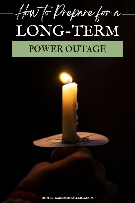 It’s the emergency situation no one wants to think about: A long-term power outage lasting two or more weeks. Learn how to get prepared! Power Outage Preparedness, Power Outage Kit, Emergency Prepardness, Emergency Food Supply, Emergency Survival Kit, Things To Do At Home, Emergency Preparation, Survival Techniques, Prepper Survival