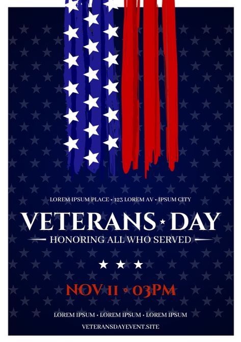 VETERANS DAY POSTER Veterans Day Poster, Labor Day Poster, Free Veterans Day, Veterans Day Celebration, Veteran's Day, Website Graphics, Veteran’s Day, Event Flyers, Document Templates