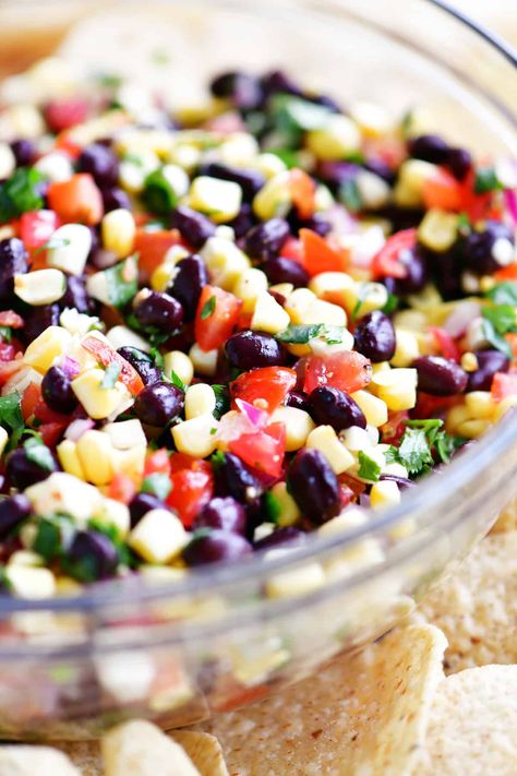 Black beans and corn salsa is an easy appetizer when served with tortilla chips or delicious as part of a meal on top of chicken. Black Bean And Corn Salsa With Italian Dressing, Southwest Salsa Recipe, Southwest Salsa, Kabobs On The Grill, Bean Corn Salsa, Black Beans And Corn, Black Bean Corn Salsa, Cilantro Lime Cauliflower Rice, Corn Salsa Recipe