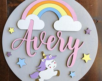 Unicorn Name Sign, Magical Unicorn Birthday Party, Unicorn Party Decor, Birthday Party Rainbow, Unicorn Names, Rainbow Unicorn Party, Name Plate Design, Name Game, Unicorn Party Decorations