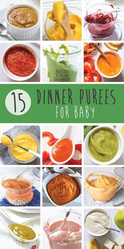 Here are 15 Dinner Purees for Baby that will leave your little one full and satisfied. Loaded with nutrients, protein and some complex carbs, these homemade baby food purees are a healthy way for baby to end their day. #babyfood #healthybabies #healthy #homamade #babypuree Baby Dinner, Diy Baby Food, Easy Baby Food Recipes, Complex Carbs, Healthy Baby Food, Baby First Foods, Baby Puree Recipes, Baby Puree, Homemade Baby Foods