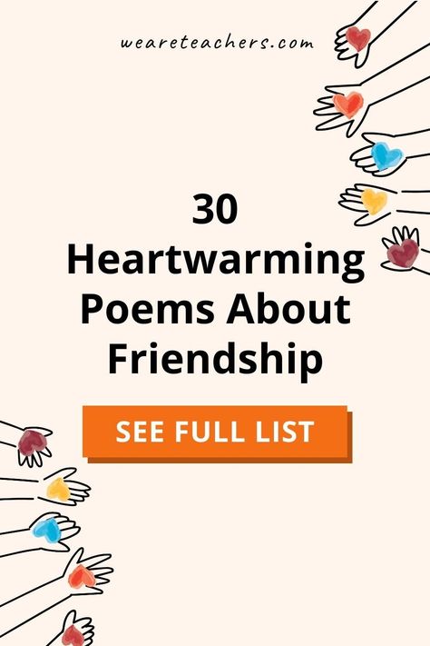 There's nothing like having a special buddy by your side. These are the best poems about friendship to share with students of all ages. Friends Poetry In English, Friendship Poetry In English, Short Poem About Friendship, Poem On Friendship In English, Short Poems About Friendship, Poem On Friends, Poem On Friendship, Poems About Female Friendships, Best Friend Poems Short