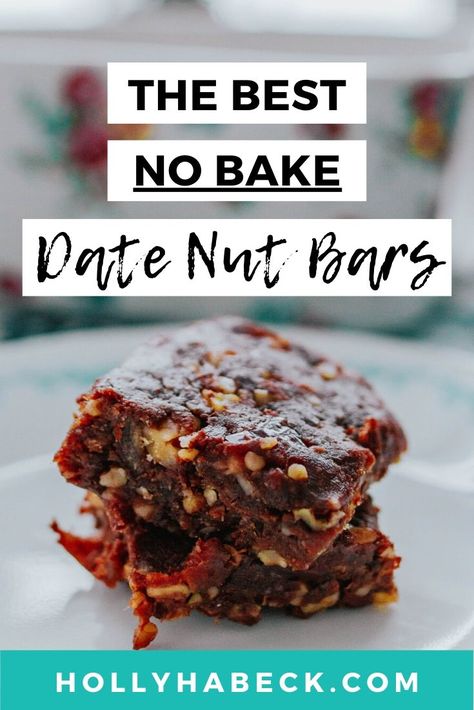 Dieting Desserts, Date Granola Bars, Date Recipes Healthy, Date Nut Bars, Healthy Snacks On The Go, Energy Bars Recipe, Healthy Snack Bars, Nut Bars, Snacks On The Go