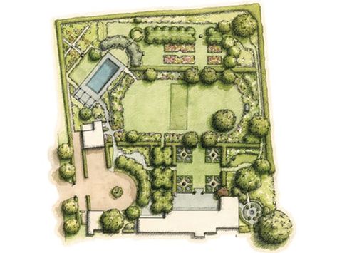 English Garden Layout, Garden Layout Design, Best Garden Layout, English Garden Design, Landscape Design Drawings, Manor Garden, Garden Design Layout, Landscape Designer, Modern Landscape Design