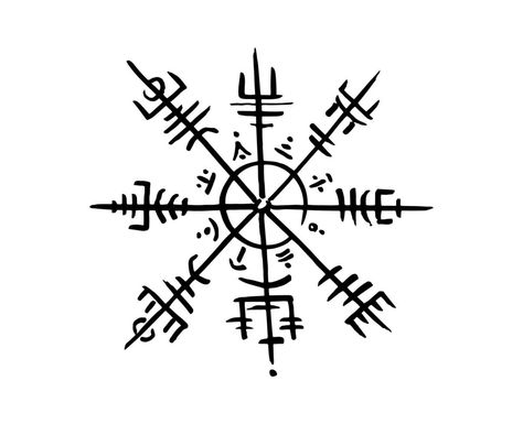 Vegvisir runic compass black pencil drawing style, Hand drawing of Viking symbols, Sacred Norse, tattoo logo, grunge runic magic symbols, vector illustration isolated on white background Vikings Symbols Tattoo, Black Pencil Drawing, Vikings Symbols, Ancient Viking Art, Runic Compass, Viking Tattoo Symbol, Tattoo Logo, Symbole Viking, Black Crayon