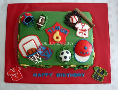 Cakes Square, Sports Birthday Cakes, Sports Cake, Sports Themed Cakes, Sports Cakes, Sport Theme, Sports Theme Birthday, Sport Cakes, Birthday Cakes For Men