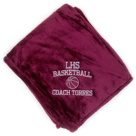 "Please provide your school initials or team name, provided sport icon and name in the \"Notes to seller\" box on the cart page. We will embroider it exactly as you type it, so please double check! This blanket is luxuriously soft and comfortable! It makes a great addition to any bedroom or living space! It makes the perfect graduation gift!  PLEASE NOTE: Only \"Grey Sherpa\" is a sherpa style blanket. All other colors (including \"grey\") are not sherpa, but are a thick plush fleece - still sup Sports Blanket, Basketball Senior Night, Custom Throw Blankets, Senior Night Gifts, Personalized Basketball, Senior Gifts, Super Soft Blanket, Sport Icon, Senior Night