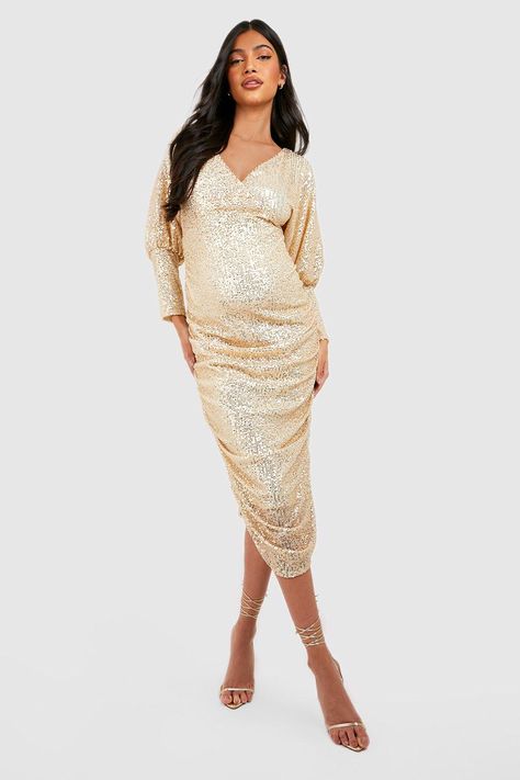 Sparkly Maternity Dress, Sparkle Maternity Dress, Gold Pregnancy Dress, Gold Maternity Dress, Maternity Party Dress, Gold Sequin Maternity Dress, Gold Maternity Dresses, Sequin Maternity Dress, Pregnant Party Dress