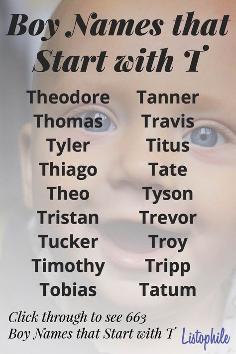 Boy Names That Start With The Letter T, T Boy Names, List Of Boy Names, Fantasy Male Names, Edgy Names, Male Names, Names For Boys List, Cool Boy Names, Uncommon Baby Names