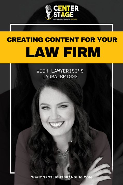 Having informative, educational content is the true foundation for any law firm’s marketing strategy. This week, we’re joined by Laura Briggs from Lawyerist to discuss what kind of content lawyers should be creating, where they should be promoting it, and more! MARKETING FOR LAWYERS | PODCAST | LAWFIRM Lawyer Branding, Lawyer Marketing, Law Firm Marketing, Marketing Firm, Educational Content, Creating Content, Business Planner, Law Firm, All Pins