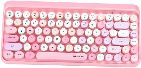 Keyboard Pink, Pink Keyboard, Retro Typewriter, Mini Keyboard, Best Computer, Mac Mini, Bluetooth Keyboard, Computer Case, Technology Gadgets