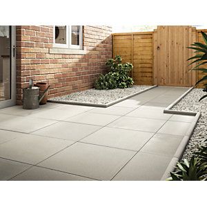 144651 - Marshalls Richmond Smooth Natural 600 X 600 … Laying A Patio, Paving Ideas, Paving Design, Patio Slabs, Garden Paving, Back Garden Design, Garden Stepping Stones, Paved Patio, Paving Slabs