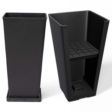 PRICES MAY VARY. PACKAGE INCLUDE - 2*26in Tall Planter + 2*Tray - Each of the planters is equipped with an insert shelf, which offers the choice of fully filling the planter with soil or using it to elevate your plant. Each insert shelf is equipped with one drainage hole and it can also be adapted as a bottom tray. INDOOR & OUTDOOR USES - Our tall planter set is both suitable for indoor and outdoor uses. Place them on the entrance, patio, porch, or indoor spaces like the living room, or home off 2 Set Pots Front Door, Outside Door Planters, Tall Black Front Door Planter, Tall Planters Front Door Overstock, House Numbers Pots & Planters, Winter Pots Outdoor Front Doors Pots & Planters, Tall Planters Front Door Front Porch, Tall Winter Planters Front Door, Front Door Plants The Home Depot